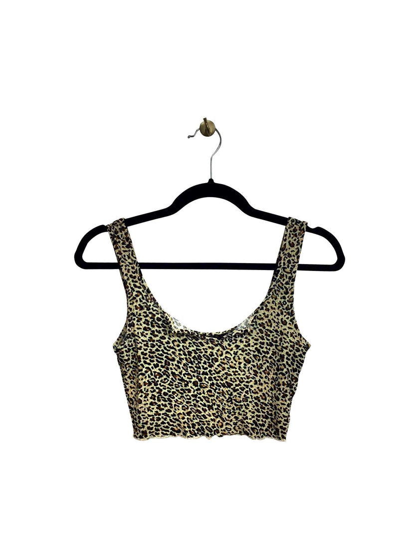SHEIN Regular fit Crop top in Brown  -  XS