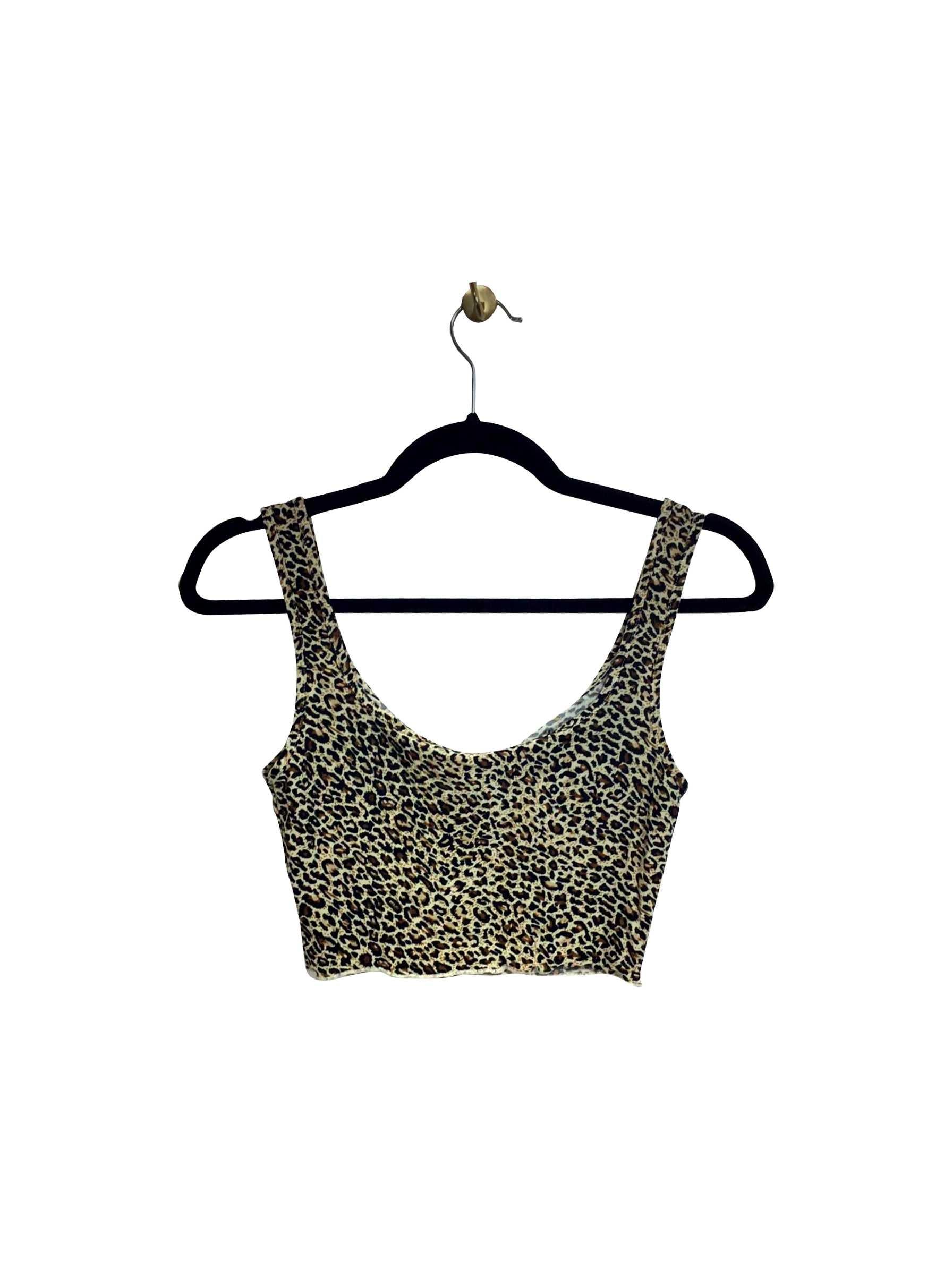 SHEIN Regular fit Crop top in Brown  -  XS