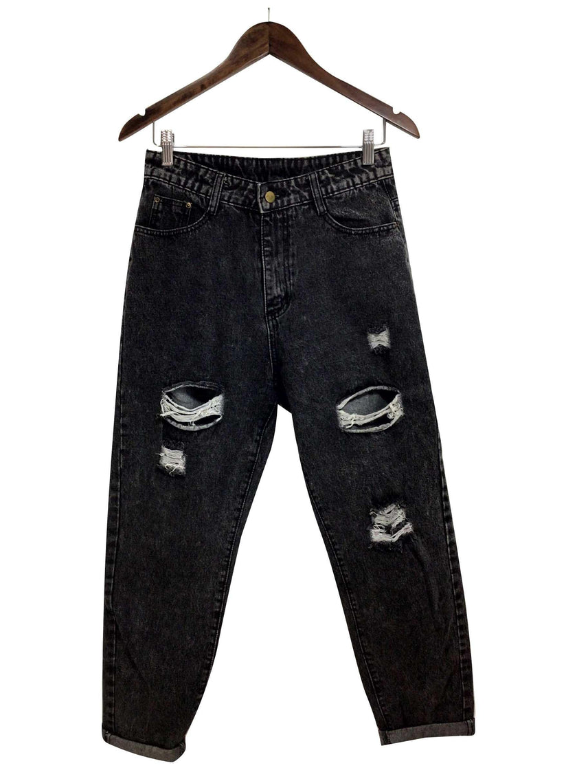 SHEIN Regular fit Straight-legged Jeans in Black - M