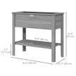 Outsunny Elevated Planter Paradise: Raised Bed Box with Shelf for Flowers, Vegetables, and Planter Box, Drain Holes, 36