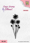 Nellie's Choice Clear Stamp Silhouette - Flowers-18