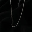 SKAGWAY: Minimalist Twisted Textures Chain Necklace in Silver (White Gold)
