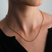 SKAGWAY: Minimalist Twisted Textures Chain Necklace in Gold