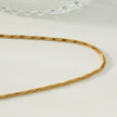 SKAGWAY: Minimalist Twisted Textures Chain Necklace in Gold