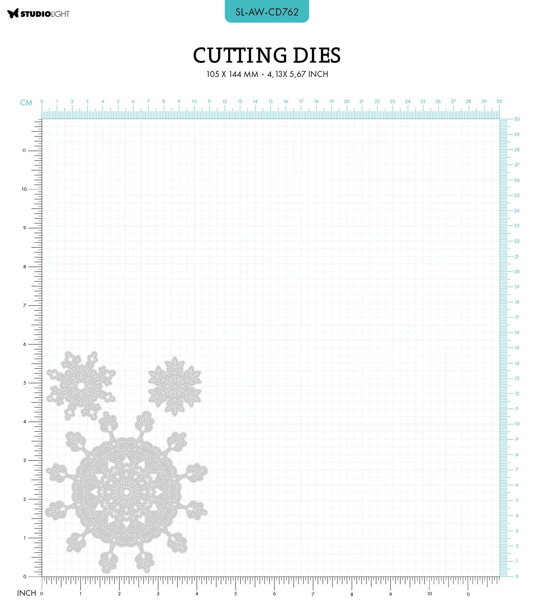 SL Cutting Dies Snow Mandalas Artic Winter 105x144x1mm 3 PC nr.762