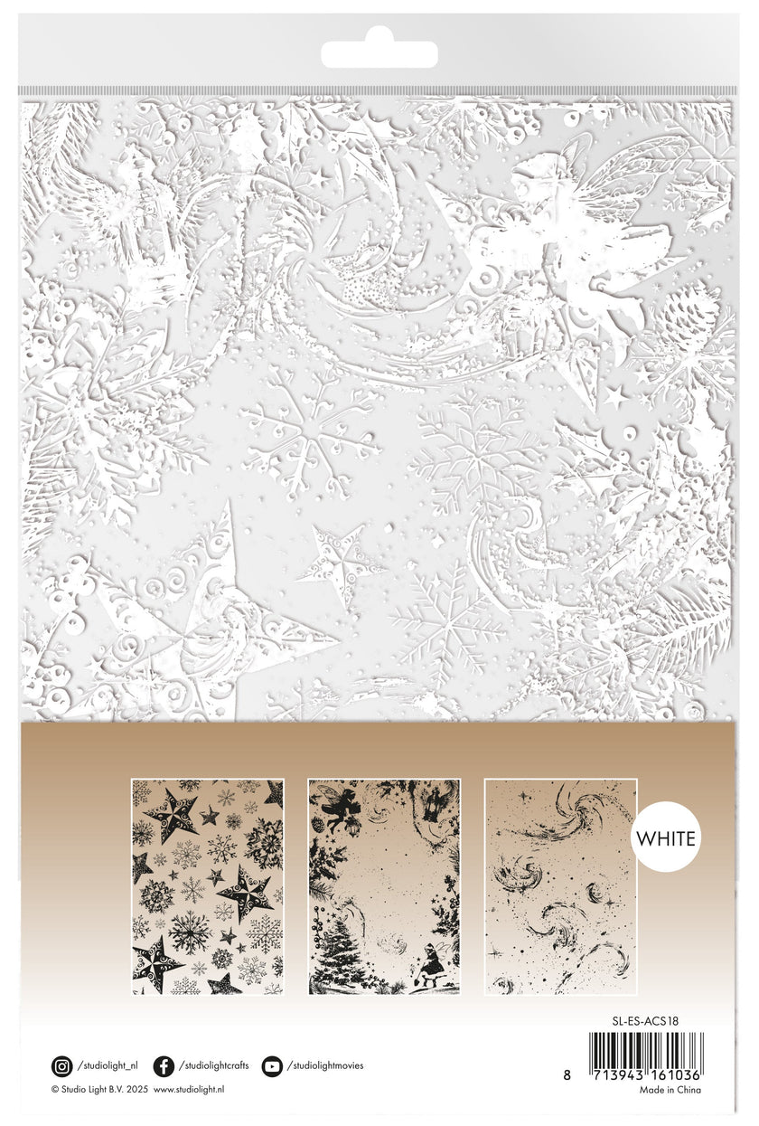 SL Acetate Sheets Snow, Fairies & Stars Essentials 6 Sheets