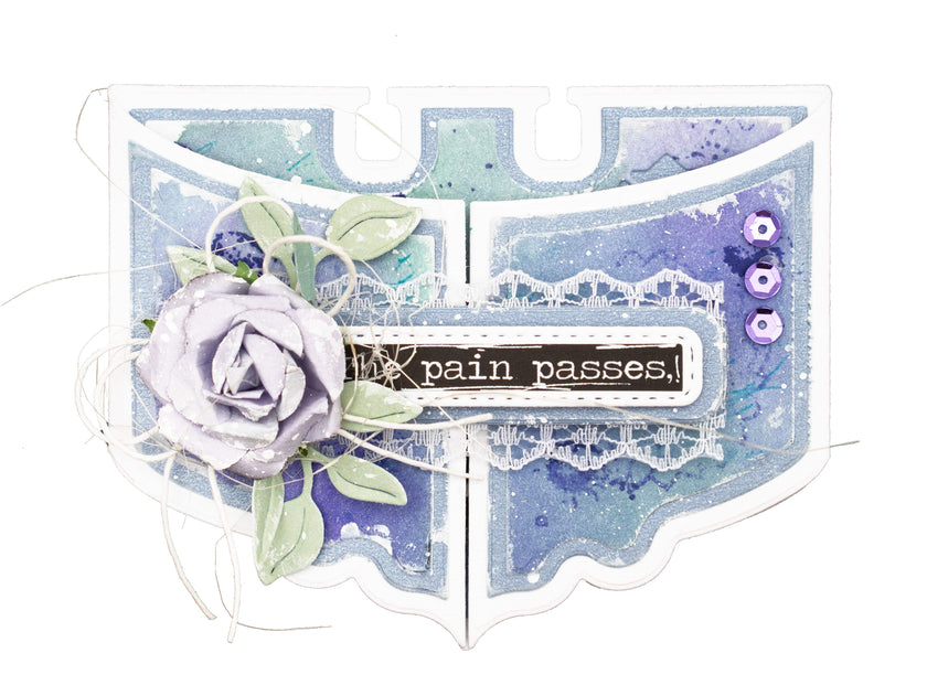 JMA Paper Flowers Blues & Greens Essentials 90x120x6mm 12 PC nr.02