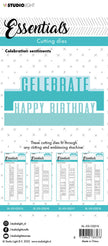 SL Cutting Die Celebration Sentiments Essentials 58x152x1mm 4 PC nr.215