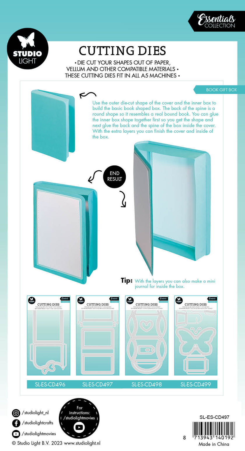 SL Cutting Die Book Box Essentials 283x151x1mm 10 PC nr.497