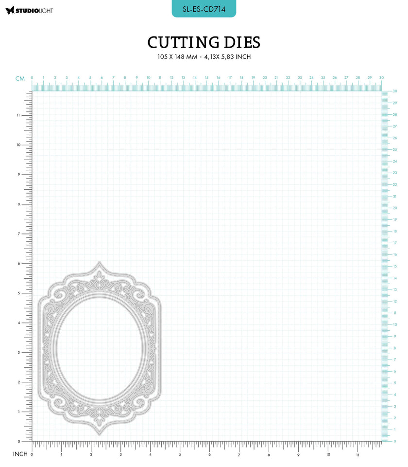 SL Cutting Dies Swirl Frame Shape Essentials 105x148x1mm 4 PC nr.714