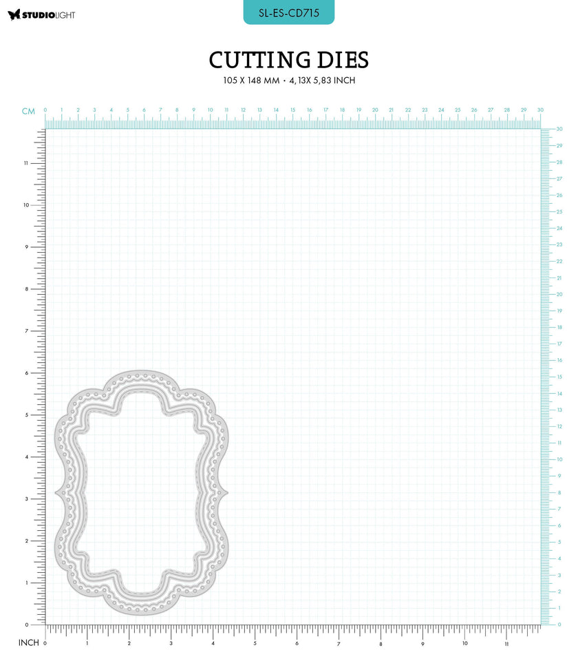 SL Cutting Dies Dots Frame Shape Essentials 105x148x1mm 4 PC nr.715