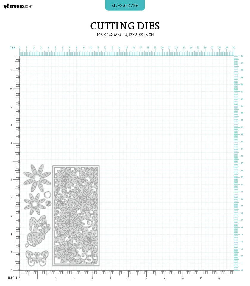 SL Cutting Dies Daisy Frame Essentials 106x142x1mm 8 PC nr.736