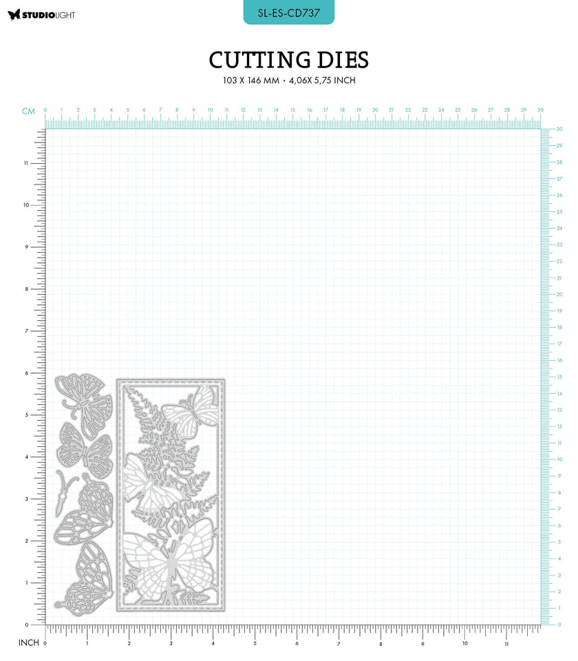 SL Cutting Dies Butterfly Frame Essentials 103x146x1mm 6 PC nr.737
