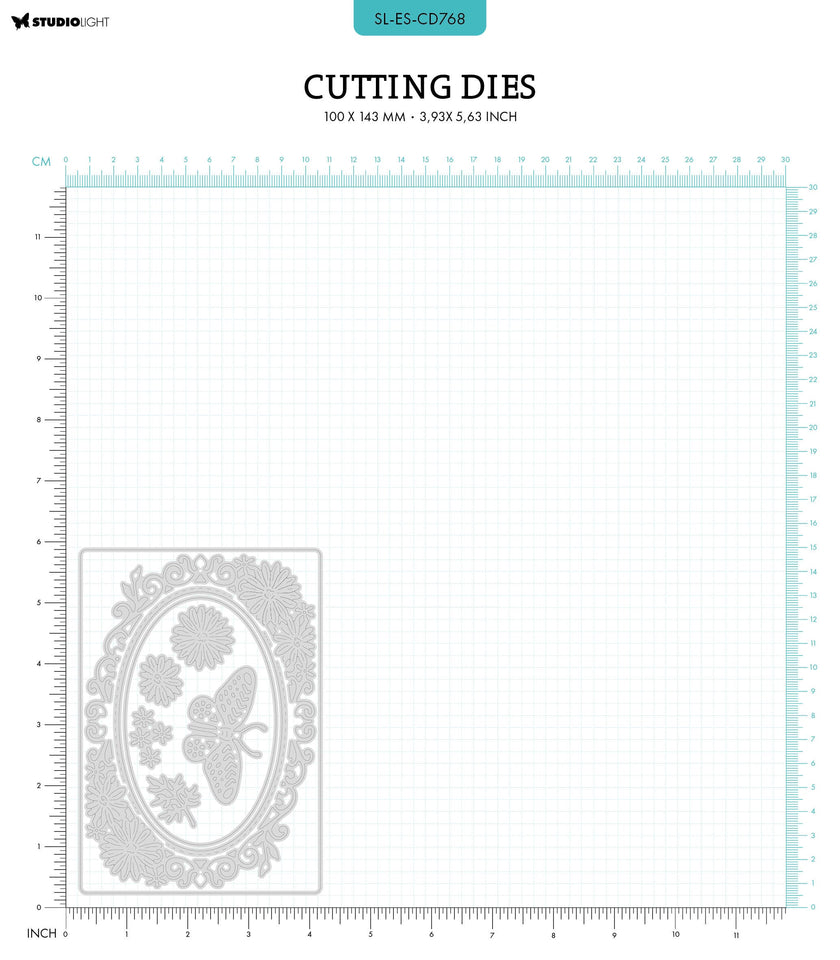 SL Cutting Die Daisy Frame Shape Essentials 100x143x1mm 9 PC nr.768