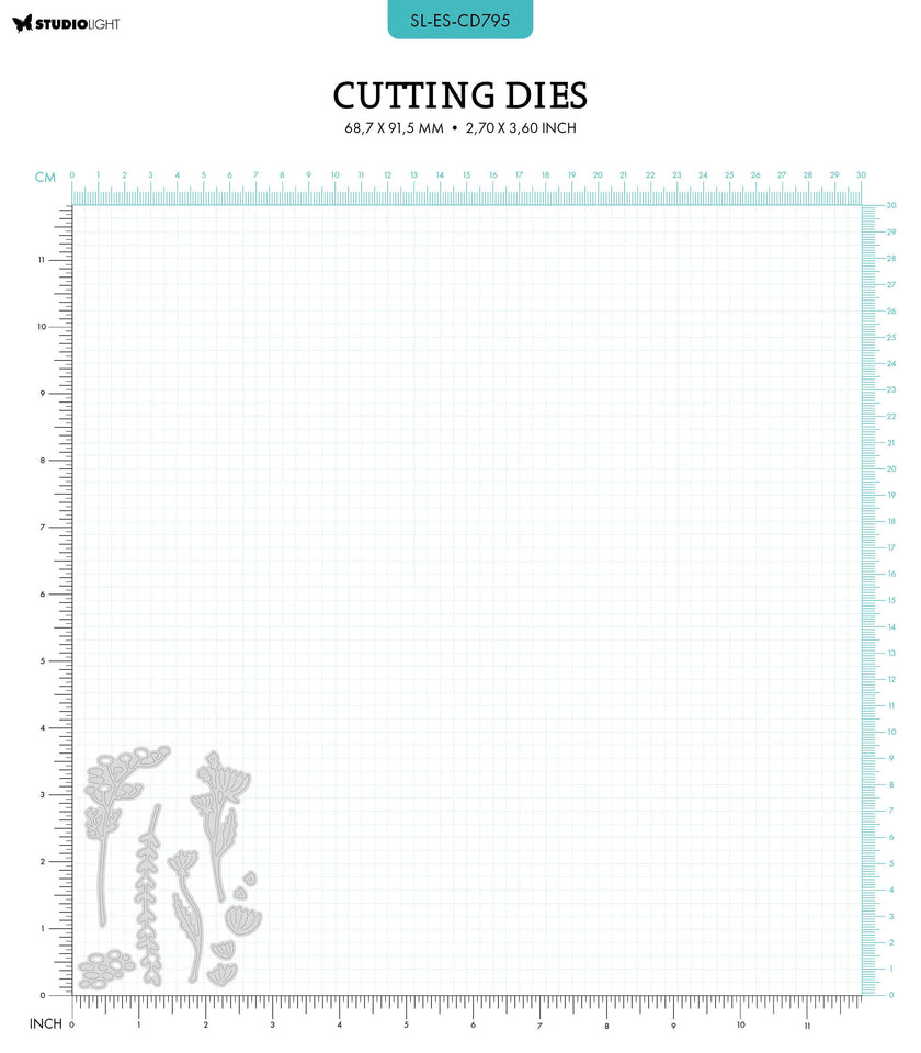 SL Cutting Die Wild Flowers Essentials 10 PC