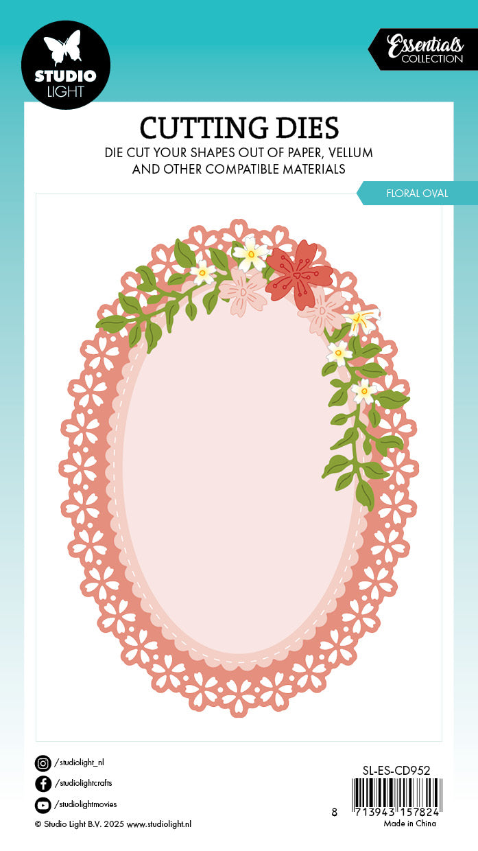 SL Cutting Die Floral Oval Essentials 10 PC