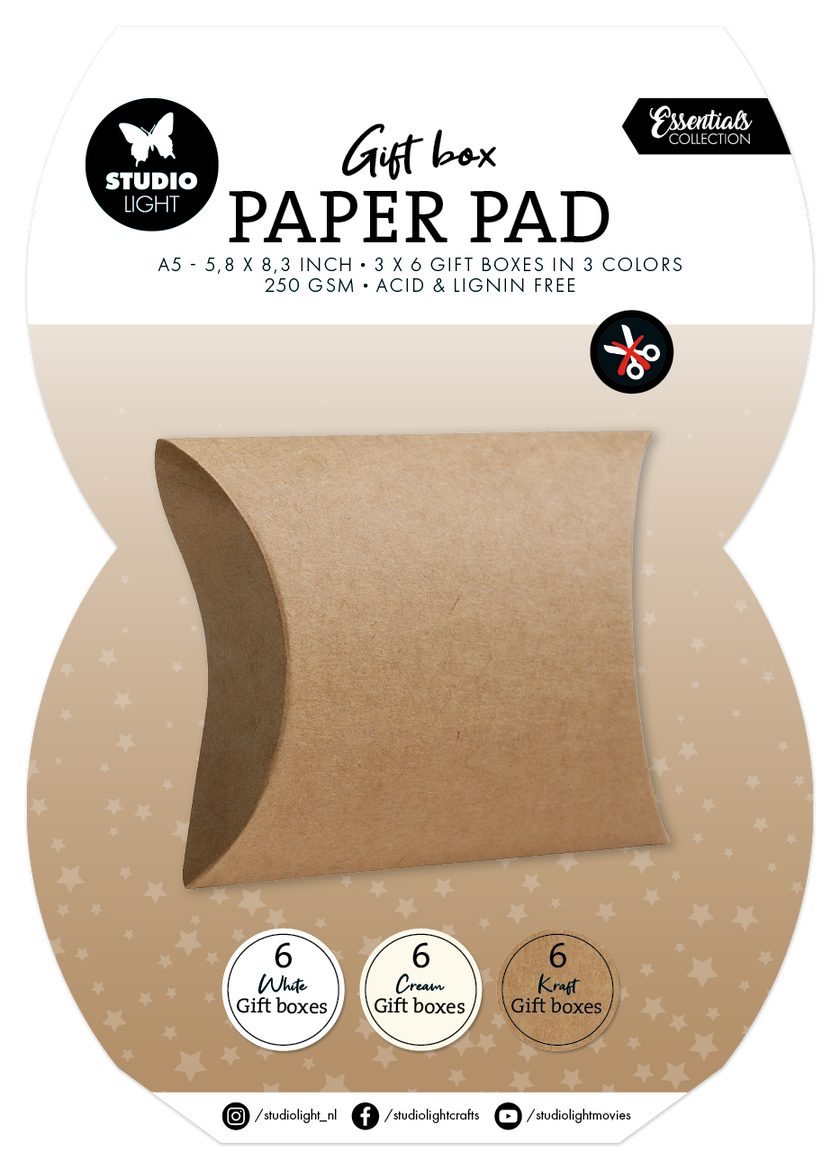 SL Giftbox Paper Pad Pillow Box Essentials 18 Sheets