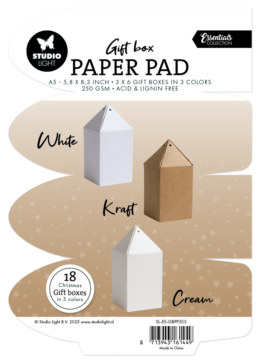 SL Giftbox Paper Pad Giftbox Essentials 18 Sheets