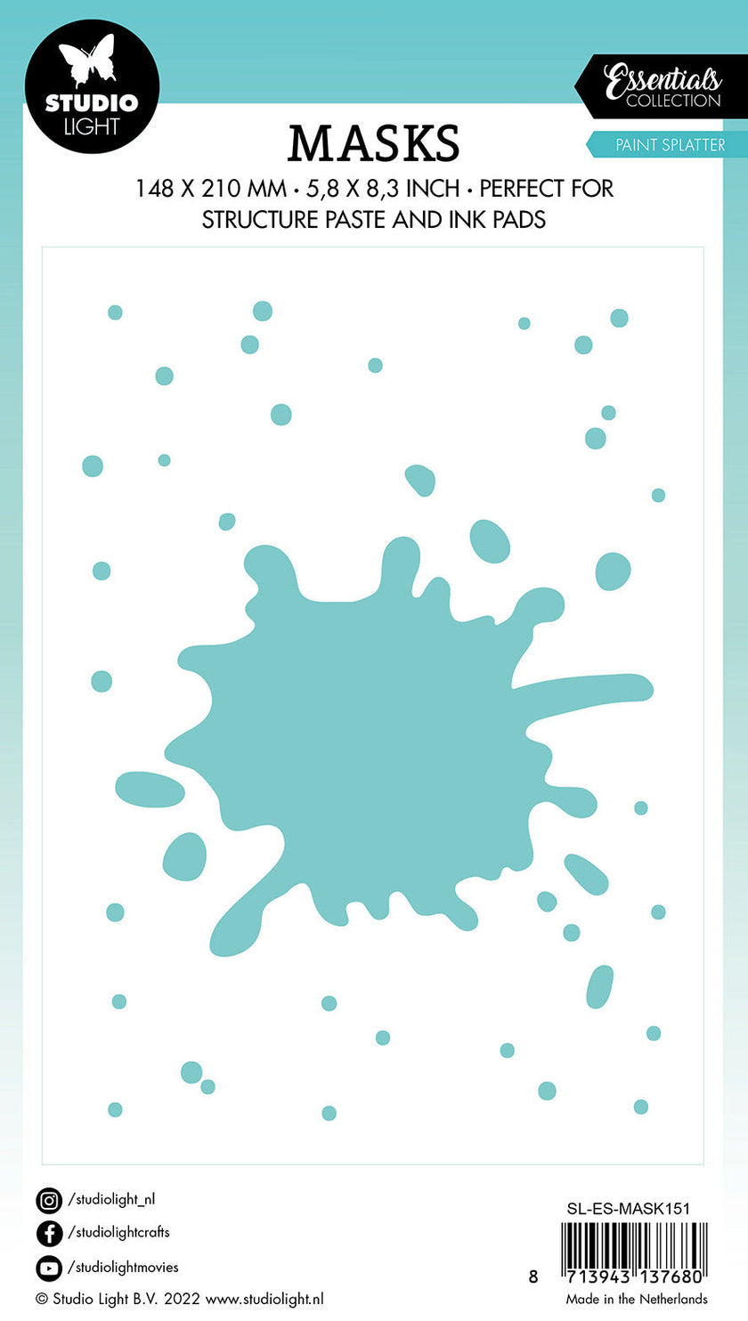 SL Mask Paint Splatter Essentials 150x210x1mm 1 PC nr.151