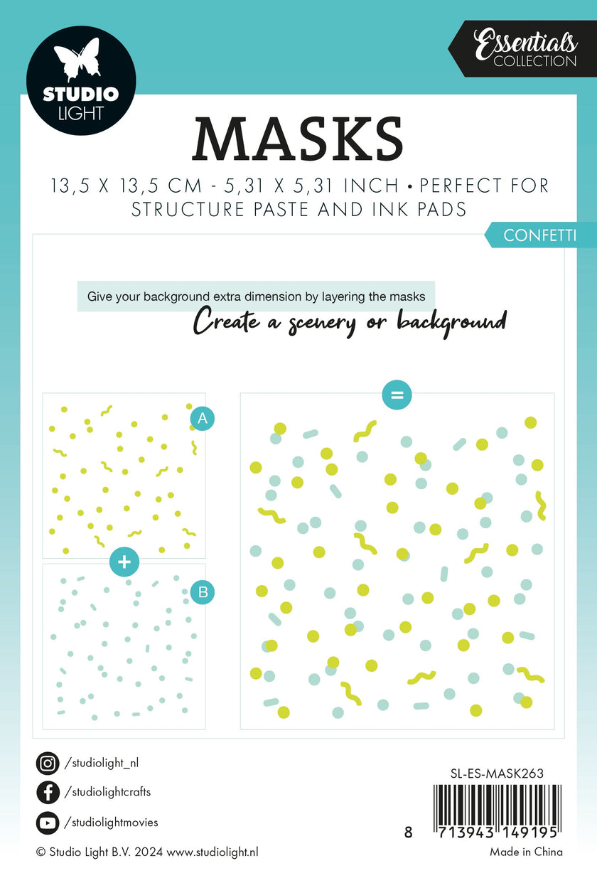 SL Mask Confetti Essentials 135x135x1mm 2 PC nr.263