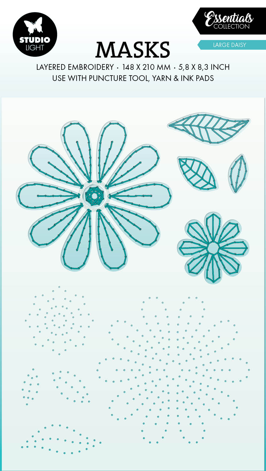 SL Mask Embroidery - Large Daisy Essentials 1 PC