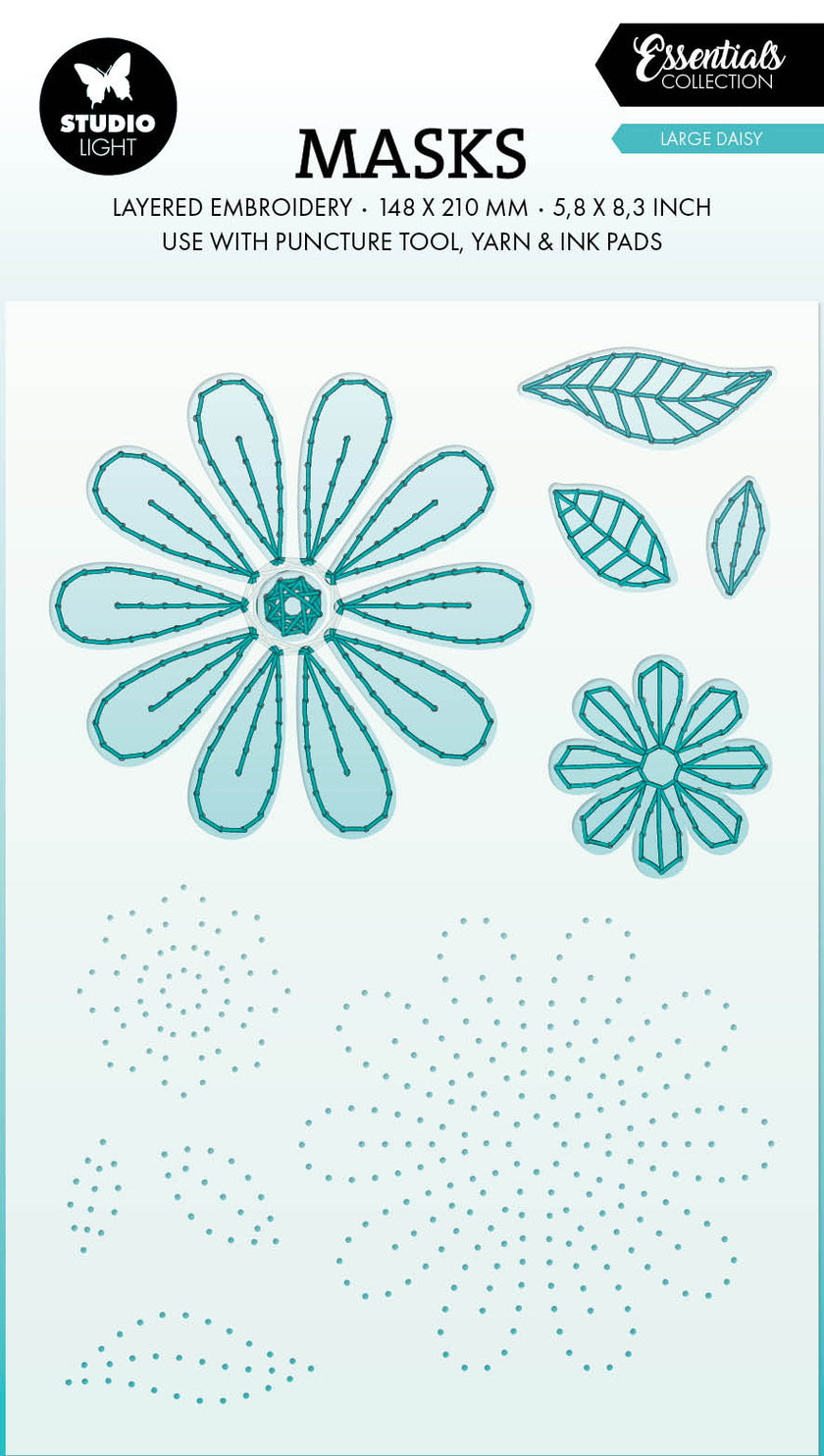 SL Mask Embroidery - Large Daisy Essentials 1 PC