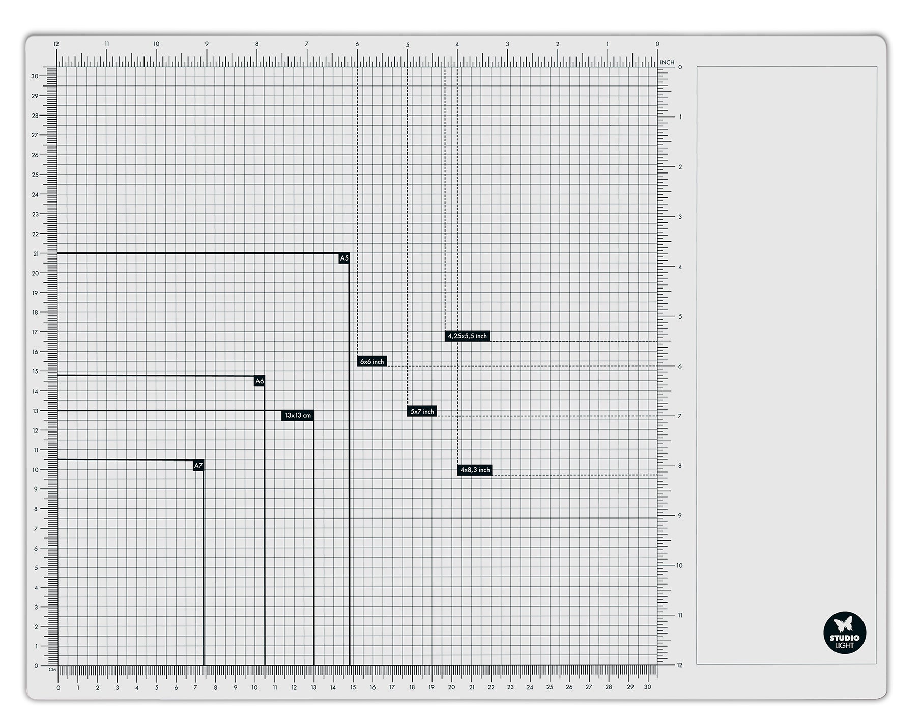 SL Magnetic Glass Mat 4 Magnets Included Essentials 450x350x10mm 1 PC nr.01