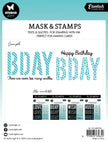 SL Mask & Stamp Bday Sentiments Essentials 155x155x3mm 8 PC nr.02