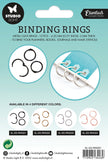 SL Binding Click Rings Black Essentials 23x23x3mm 12 PC nr.01