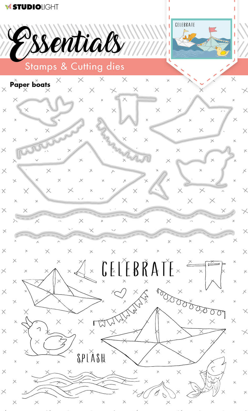 SL Stamp & Cutting Die Paper Boats Essentials 148x210x3mm 1 PC nr.24