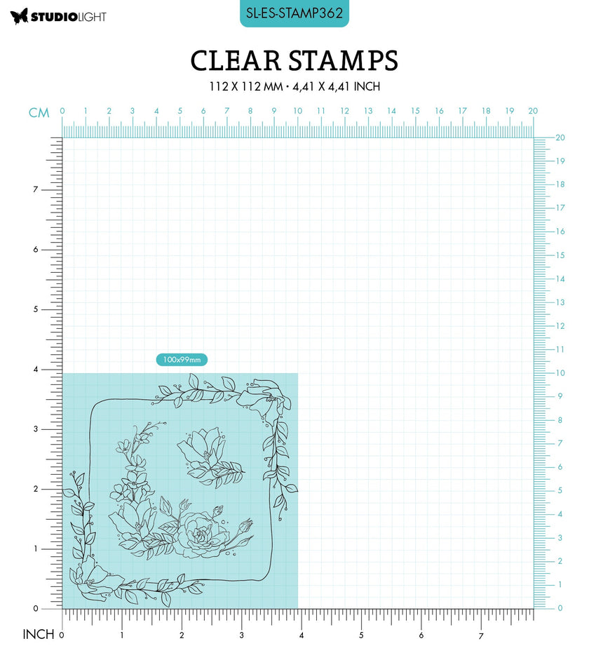 SL Clear Stamp Square Essentials 100x99x3mm 3 PC nr.362