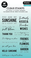 SL Clear Stamp Sunshine Sentiments Essentials 93x136x3mm 11 PC nr.387