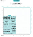 SL Clear Stamp Sunshine Sentiments Essentials 93x136x3mm 11 PC nr.387