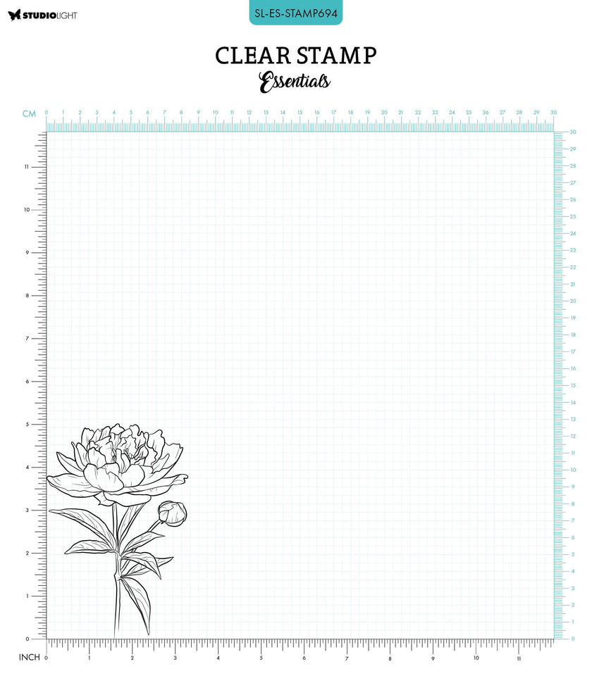 SL Clear Stamp Open Peony Essentials 1 PC