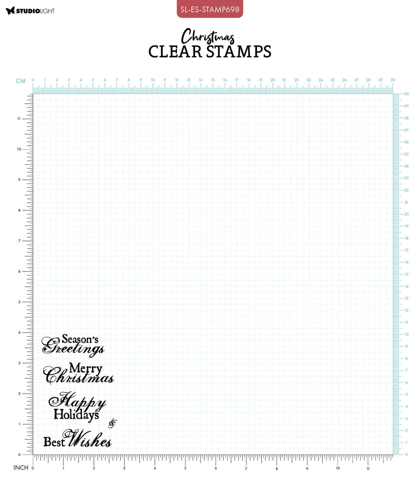 SL Clear Stamp Best Wishes Essentials 5 PC