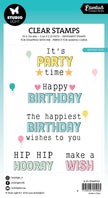 SL Clear Stamps Birthday Texts Essentials 18 PC