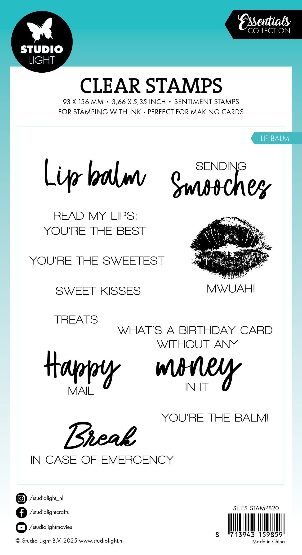 SL Clear Stamp Lip Balm Essentials 18 Pieces