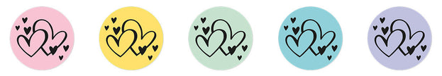 SL Stickers Hearts Essentials ø30mm 100 PC