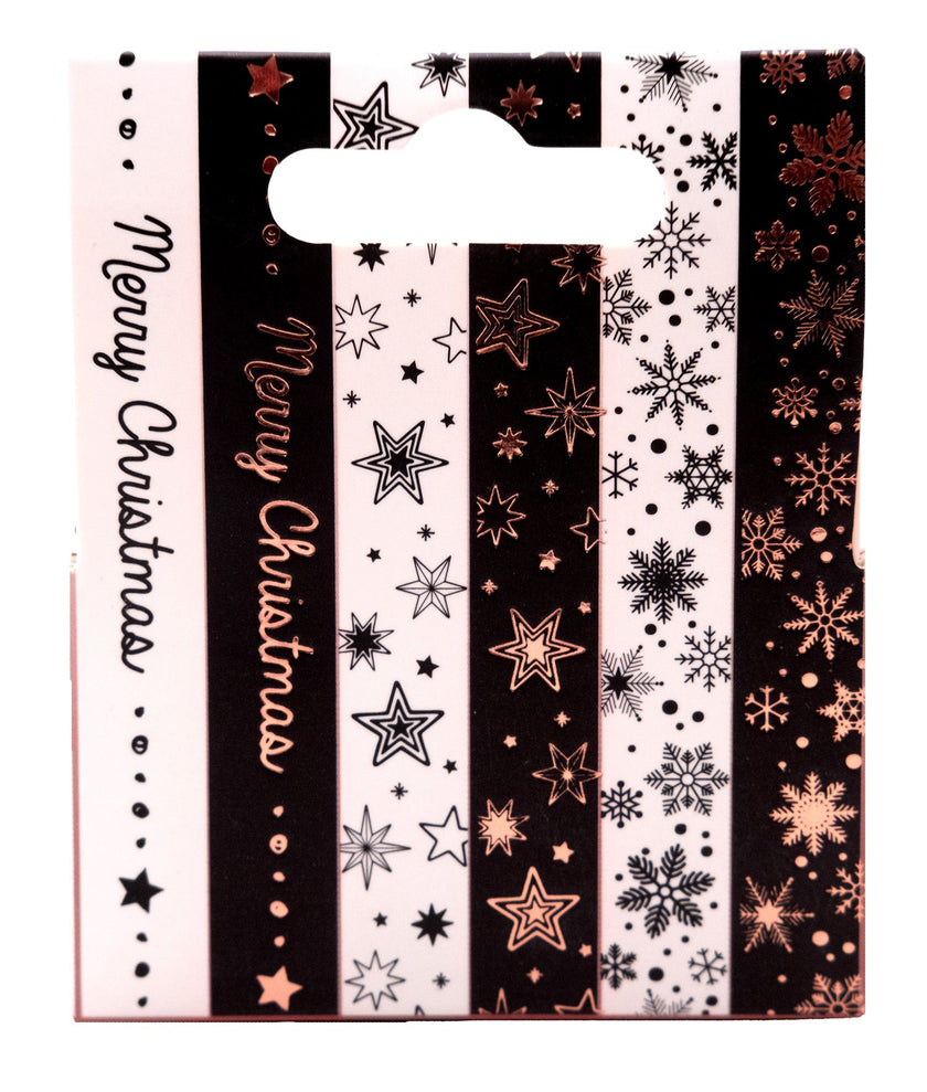 SL Washi Tape Black/White - Rose Gold Essentials 6 PC