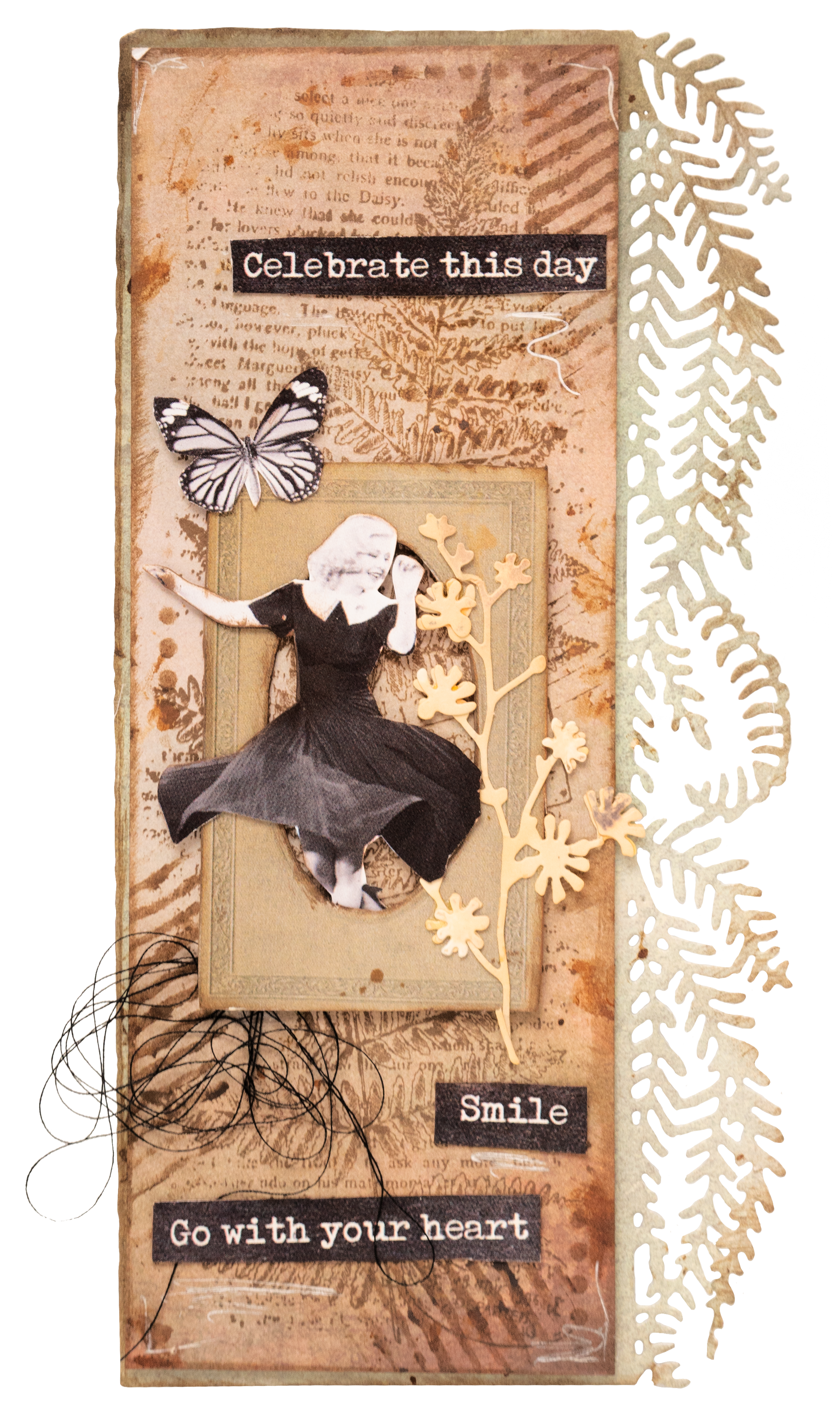 SL Clear Stamp Fern Background Grunge Collection 1 PC