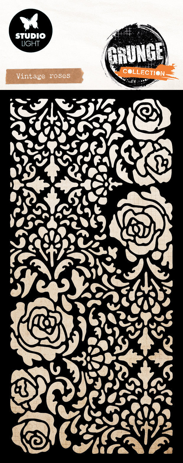 SL Mask Vintage Roses Grunge Collection 100x150x1mm 1 Pieces