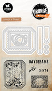 SL Stamp & Cutting Dies Label & Stamp Grunge Collection 93x136x1mm 13 Pieces