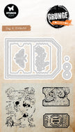 SL Stamp & Cutting Dies Tag & Tickets Grunge Collection 93x136x1mm 11 Pieces