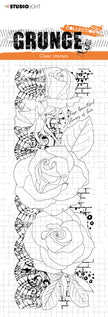 SL Clear Stamp Roses Grunge Collection 210x74x3mm 1 PC nr.202