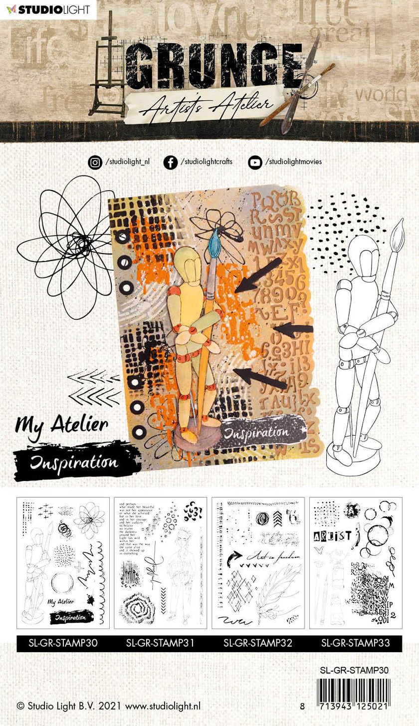 SL Clear Stamp Wooden Mannequin Artist’s Atelier 210x148mm nr.30