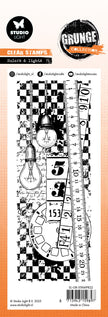 SL Clear Stamp Rulers & Lights Grunge Collection 1 PC
