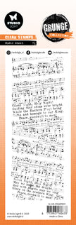 SL Clear Stamp Music Sheet Grunge Collection 1 Pieces