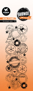 SL Clear Stamp Christmas Post Grunge Collection 1 Pieces