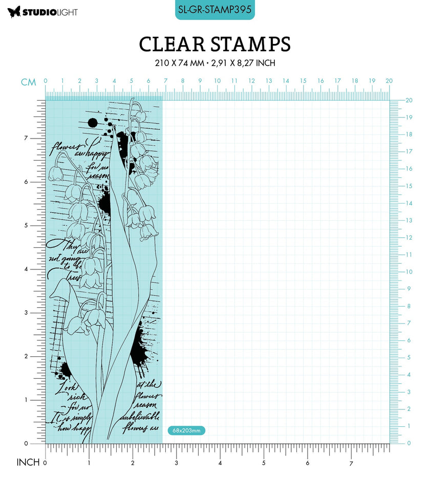 SL Clear Stamp Lily Of The Valley Grunge Collection 68x203x3mm 1 PC nr.395