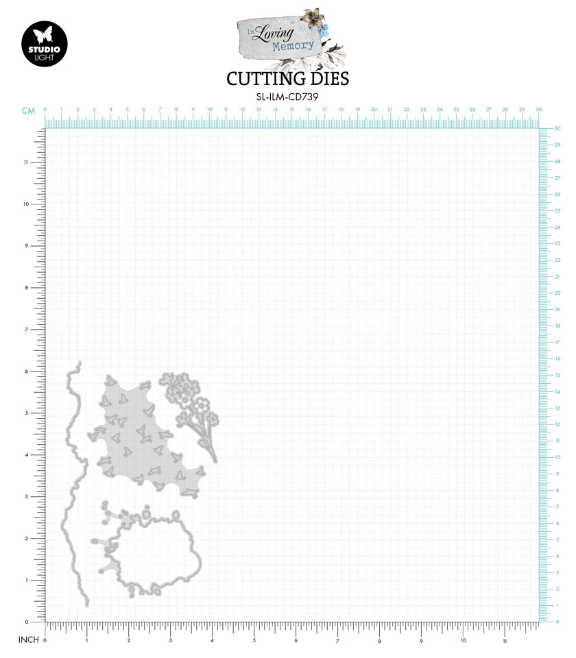 SL Cutting Dies Never Forget In Loving Memory 98x148x1mm 4 PC nr.739